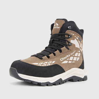 Nubuck Leather Tall Waterproof Hiking Boots - 3A020A