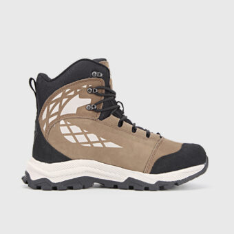 Nubuck Leather Tall Waterproof Hiking Boots - 3A020A