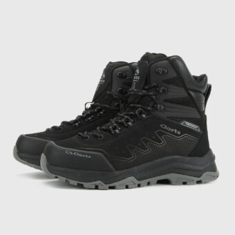 Nubuck Leather Tall Waterproof Hiking Boots - 3A021E