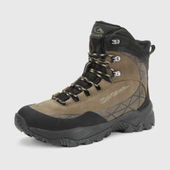 Nubuck Leather Tall Waterproof Hiking Boots - 3A026E
