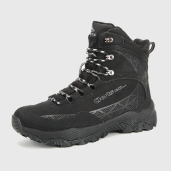 Nubuck Leather Tall Waterproof Hiking Boots - 3A026F