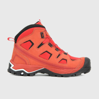 Nubuck Leather Mid Waterproof Hiking Boots With Dial Lace System - 3B051B