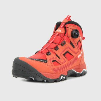 Nubuck Leather Mid Waterproof Hiking Boots With Dial Lace System - 3B051B