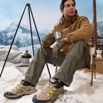 Nubuck Leather Waterproof Hiking Shoes - 3D048A